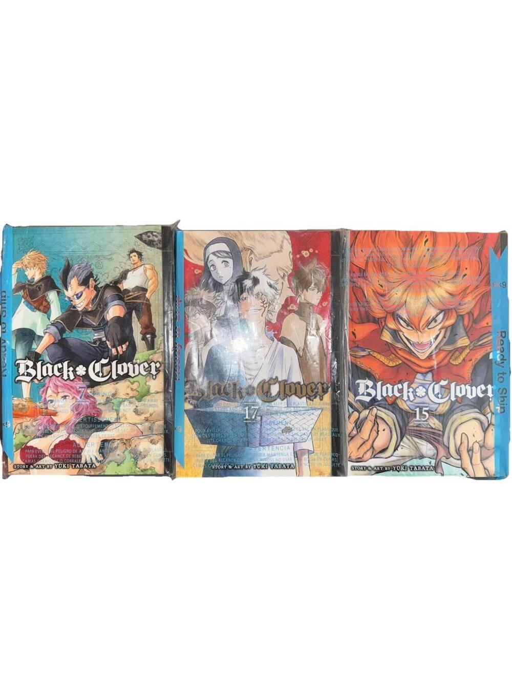 Black Clover Manga Books Volume’s 7, 15, 17 Shonen Jump Yuki Tabata Brand New